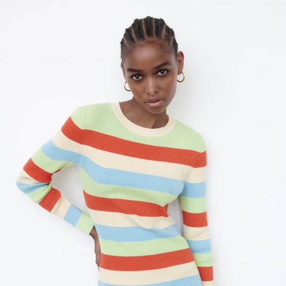 Zara striped knit dress - Picture 3 of 9